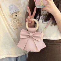 手作り DIY バッグ、女性用の独自の弓を作る、2024 新しいスタイル、自家製クロスボディバッグ、ハンドバッグ、バケットバッグ
