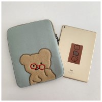 韓国 Ipad Pro タブレット収納袋 11/12.9 インチメガネクマ/13/15 インチコンピュータバッグ