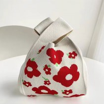 レディースニットバッグ、ギフトバッグ、スクエアバッグ、小さなバッグ、ニットバッグ、ファッショナブルな漫画ハンドバッグ、カジュアルトートバッグ