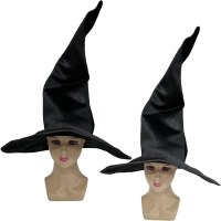 ハロウィン黒帽子拡張バージョンベルベットウィザードハット頭飾り装飾大型ウィザードハットヘアアクセサリー