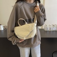女性のためのファッションバッグ 2024 新しいスタイルシングルショルダークロスボディバッグトレンディな団子バッグカジュアルハンドバッグワイドショルダーストラップバッグ