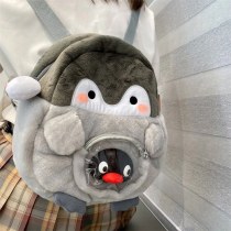 ペンギン漫画バックパック女性かわいい jk 女の子バックパック人形バッグ痛みバッグ人形ぬいぐるみミニ小さなスクールバッグ