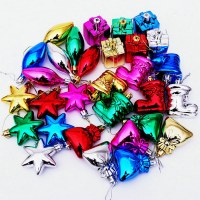 クリスマスツリーペンダント、装飾ギフトパック、かわいい装身具、プラスチック電気メッキ六芒星ブーツギフトパック