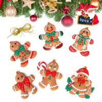 新しいジンジャーブレッドマンクリスマスペンダントクリスマスツリークッキーペンダントクリスマス装飾クリエイティブギフト