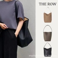 2024 秋冬ニッチ本革バケットバッグ第一層牛革ハイエンド大容量通勤トートバッグ女性のショルダーバッグ