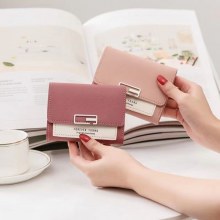 古代風と中国の要素を取り入れた新しい財布、中学生向けの短い小銭入れ、小さな財布、シンプルな多機能大容量カードホルダー