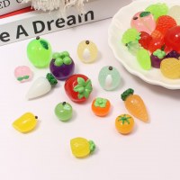 ナイト - ライトシミュレーションフルーツと野菜のクリエイティブペンダントインテリア装飾装飾手工芸樹脂diyアクセサリージュエリー