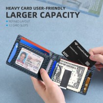カードホルダー本革盗難防止ブラシrfidメンズドル紙幣ホルダーカードホルダー