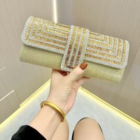 新しいラインストーンバッググリッター女性のクラッチチェーンワンショルダークロスボディイブニングドレスバッグブライダルパーティーバッグ