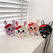 新しい漫画かわいい子供用バッグ PU ショルダーバッグ女の子韓国スタイルカジュアルメッセンジャーバッグ小動物小銭入れ