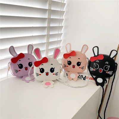 新しい漫画かわいい子供用バッグ PU ショルダーバッグ 女の子韓国スタイルカジュアルメッセンジャーバッグ小動物小銭入れ