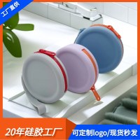 シリコン小銭入れバッグ子供用小さな財布大人のシリコンヘッドフォンジュエリーシンプルなラウンド収納袋在庫あり