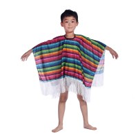 ハロウィーンチルドレンズメキシコの服ショールコスプレメキシカンマントの役割 - マントの服を着る