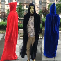 ハロウィンマントcospl仮装コスチューム魔女マ​​ント魔女エルフゴールドベルベットマント1.7メートル