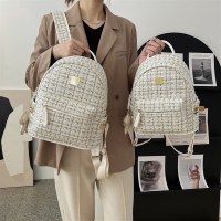 バックパック ミニ レディース バッグ 新質感 女子学生 ゴールドライン カジュアル インズ シングルショルダー クロスボディ バックパック