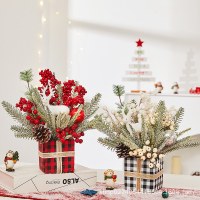 ミニクリスマスツリーオーナメント盆栽装飾クリスマスクリスマスギフト装飾ホテルショッピングモール
