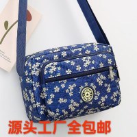 中高年の花柄布バッグ多層女性のバッグシングルショルダークロスボディバッグ卸売携帯電話バッグカジュアルキャンバスバッグ