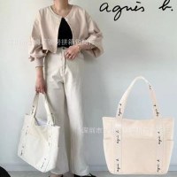 新しいスタイリッシュでシンプルなトレンディなブランドの厚いキャンバスワンショルダーポータブルショッピングバッグ家庭教師バッグハンドルプリントショルダーバッグ
