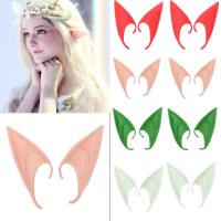 ハロウィンとクリスマスのエルフ耳パーティーコスチューム小道具と同じラテックスエルフの尖った耳が付いています。