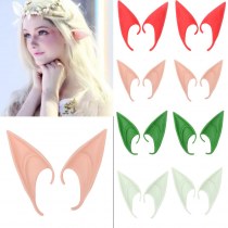 ハロウィンとクリスマスのエルフ耳パーティーコスチューム小道具と同じラテックスエルフの尖った耳が付いています。