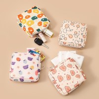学生化粧品バッグ収納収納袋かわいいポータブル小さな新鮮なシンプルな鉛筆バッグ漫画プリント生理用ナプキン収納