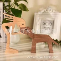 新製品子犬家族子犬ホーム組み合わせ木彫り装飾工芸品北欧オフィスクリエイティブ装飾