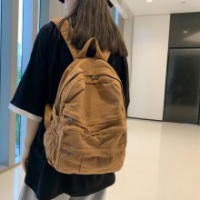 リュック レディース レトロ 大容量 シンプル 高校生 バッグ レディース 韓国ファッション トレンド キャンバスリュック