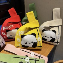 ニット ベストバッグ夏の新しいかわいいパンダギフトバッグベストバッグトレンディなハンドバッグ多用途ショルダーバッグ
