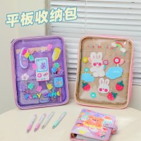 インガール韓国漫画タブレットバッグ透明 11 インチ ipad バッグ学生かわいいライナーバッグポータブル収納袋