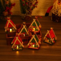 クリスマスデコレーション クリスマスキャビン ハウスおもちゃ カラフルキャビン クリスマスグローギフト クリスマスキャビン