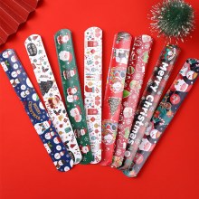 クリスマス雪だるまヘラジカスナップサークルパーティーデコレーションリストバンドサンタクロースギフト新しくて珍しい子供用スナップサークル