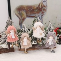 クリスマス装飾ウール子羊天使の翼ペンダント人形人形ペンダント幼稚園ギフト