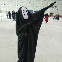 千と千尋の神隠し 顔のない男 コスプレ アニメーション マスク 手袋 着物 ハロウィン ゴースト コスチューム マント衣装