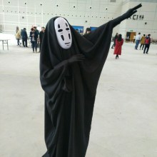 千と千尋の神隠し 顔のない男 コスプレ アニメーション マスク 手袋 着物 ハロウィン ゴースト コスチューム マント衣装