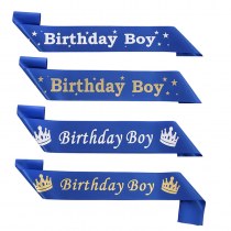 誕生日パーティー青い星空クラウン ショルダーストラップ エチケットベルト誕生日の男の子誕生日の男の子ジュエリーベルト