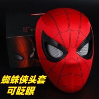 スパイダー - マンのヘッドセットは瞬き、輝くマスク質量ハロウィーンcosボーイズのヘッドリフトギフトおもちゃ
