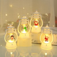 クリスマス装飾ポニーランタンポータブル小型オイルランプ LED 電子キャンドルライトクリスマスツリーシーン装飾ペンダント