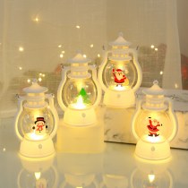 クリスマス装飾ポニーランタンポータブル小型オイルランプ LED 電子キャンドルライトクリスマスツリーシーン装飾ペンダント
