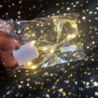ライトストリングボタン銅線フラッシュライトストリング焼き花クリスマス装飾ライトストリングフラワーショップ包装ギフトボックスライトストリング