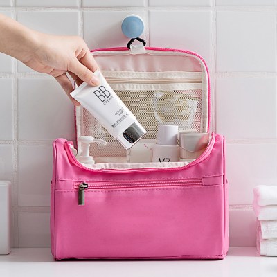 ポータブル、シンプル、大容量旅行用トイレタリーバッグ、ピローフックトイレタリーバッグ、防水オックスフォード布ポータブルストレージバッグ