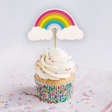 インススタイルケーキデコレーションプリントクラウドレインボーケーキインサートレインボーテーマベビー誕生日パーティーデコレーション
