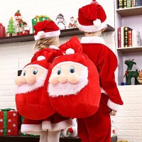 新しいクリスマスギフトバッグサンタギフトバッグゴールデンベルベット笑顔老人クリスマス装飾バックパックバッグ