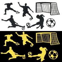ワールドカップサッカーデコレーションプラグイン、サッカーキャラクターゴールバースデーケーキデコレーションプラグイン、6個セット