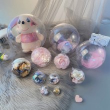 透明 3-20 センチメートルお祭り装飾ボールアクリルプラスチックボール中空 diy クリスマス美容卵不滅の花のおもちゃ