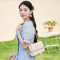 本革レディースバッグ 2024 夏の新猫バッグ女性のハイエンド菱形チェーンショルダークロスボディバッグ小さな正方形のバッグ
