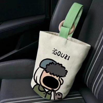 便利なトートバッグ、 帆布 バケツバッグ、かわいいバケツ型の手持ちランチバッグ、ママのお出かけハンドバッグ