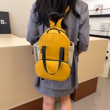 ファッショナブルで軽量、トレンディーな女性用多機能バックパック、ポータブルで多用途、コントラストカラーのスクールバッグ、トラベルバッグ