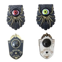 ハロウィン片目のドアベルアマゾンの最もホットなスパイダードアベルホラー発光音装飾おもちゃ