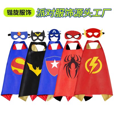 渦巻くスーパーヒーローの ケープ ハロウィン 子供用 マーベル スーパーマン 米国チーム ハルク フローズン スパイダーマン ケープ