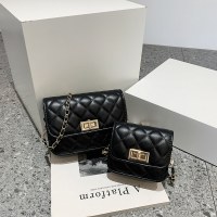 レトロな女性のバッグ新しいトレンディなファッションカジュアル菱形チェーンショルダークロスボディバッグ小さな正方形のバッグ